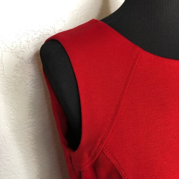 Talbots red sleeveless sheath dress size 6 NWT - Picture 5 of 14
